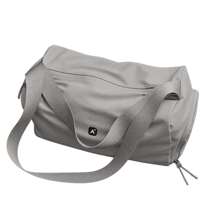 Gray weekender bag